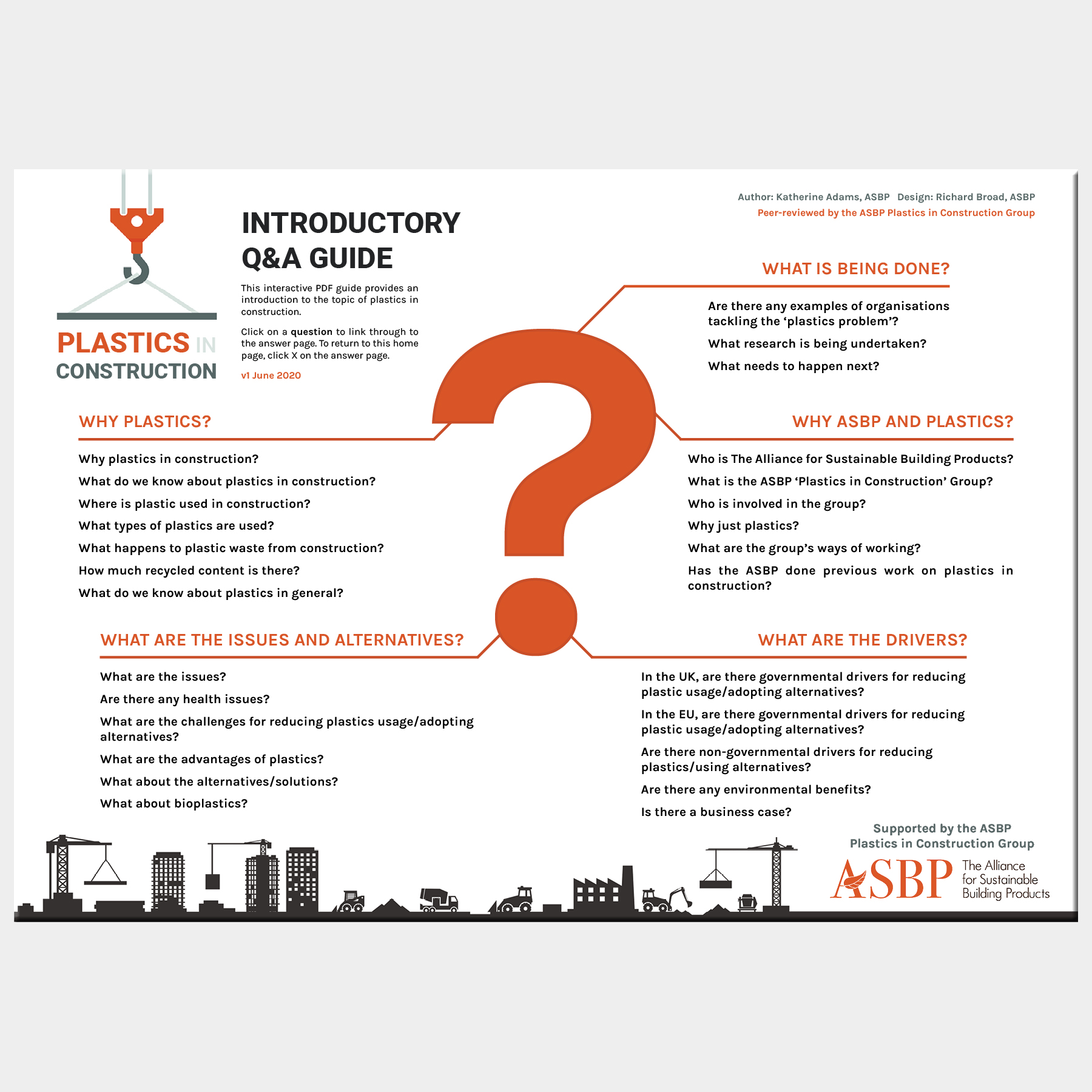Plastics in Construction Introductory Q&A Guide The Alliance for